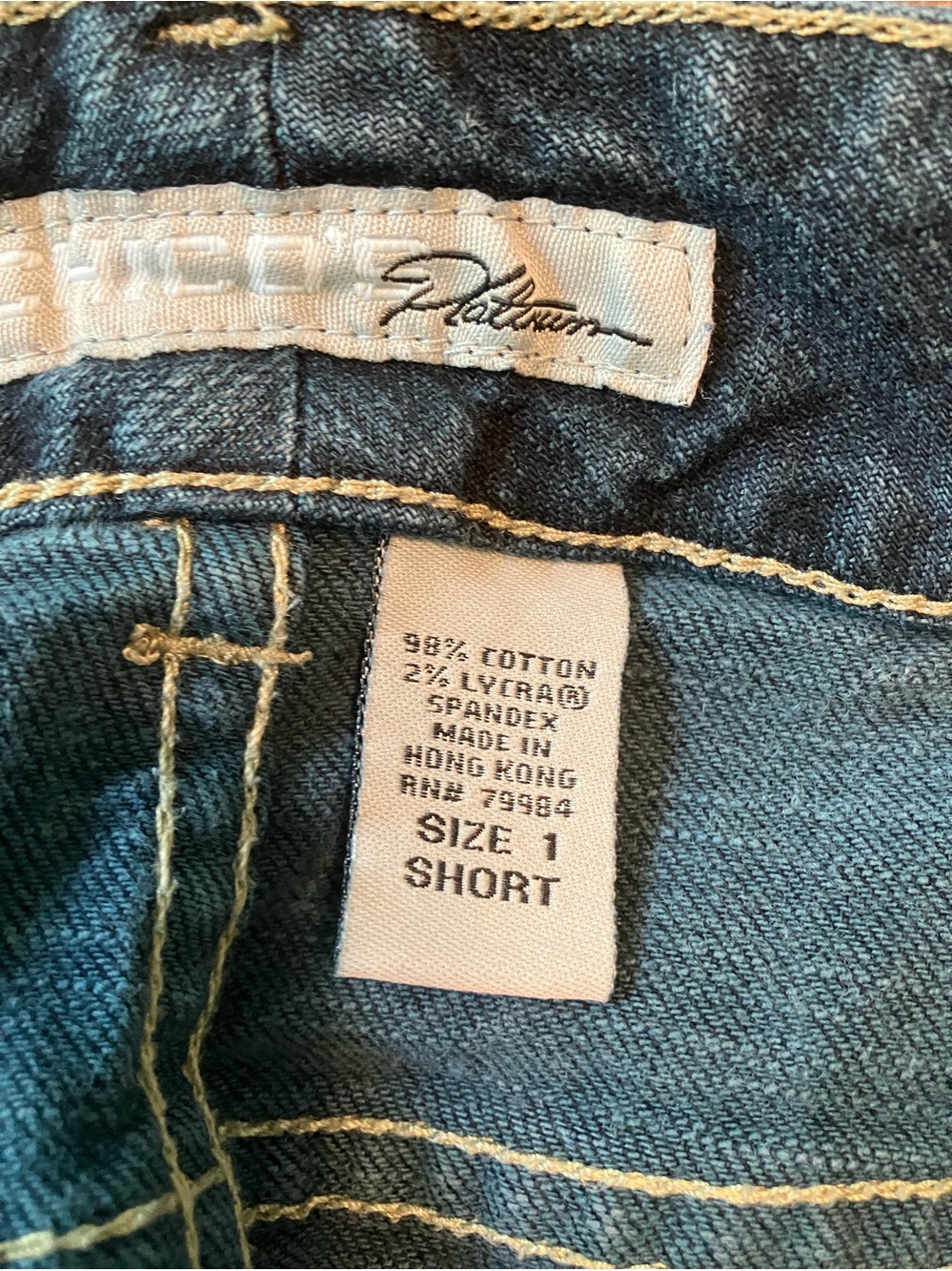 Dark Blue Chicos Platinum Bootcut Jeans size 1 Short (8 short) - Picture 9 of 11